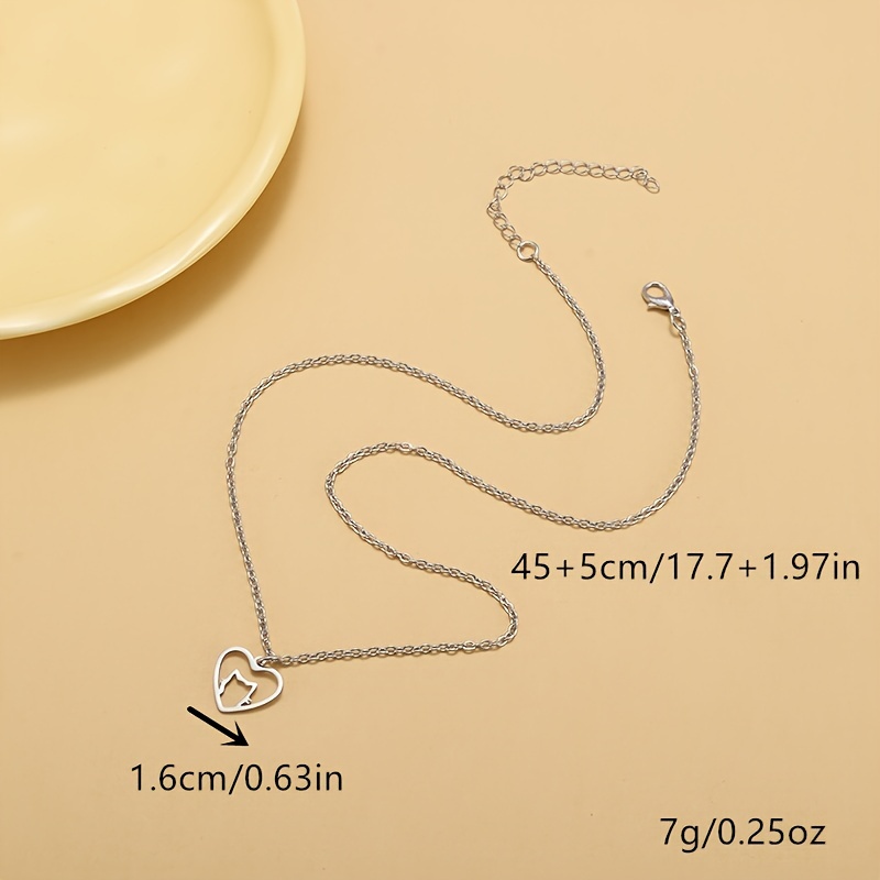 Stainless Steel Cat Head Necklace - Gift For Cat